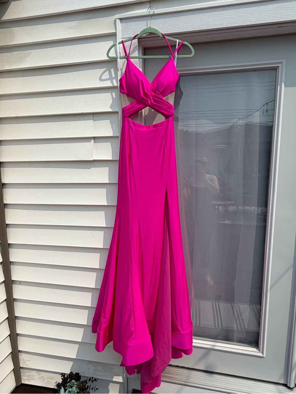 Alisha Hill Hot Pink Cutout Prom Gown